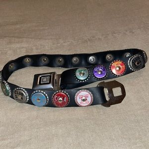 A soda cap, seat belt, belt!! Super fun!!!